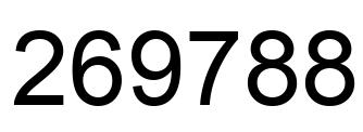 Número 269788 imagen negro