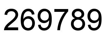Número 269789 imagen negro