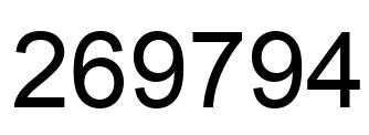 Number 269794 black image