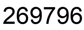 Number 269796 black image