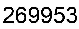 Number 269953 black image