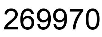 Number 269970 black image