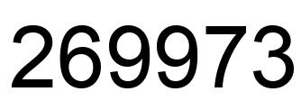 Number 269973 black image