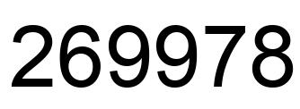Number 269978 black image