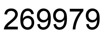 Number 269979 black image