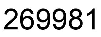 Number 269981 black image