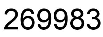 Number 269983 black image