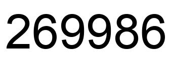 Number 269986 black image