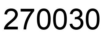Number 270030 black image