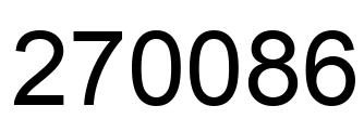 Number 270086 black image