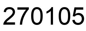 Number 270105 black image
