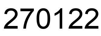 Number 270122 black image