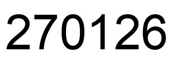 Number 270126 black image