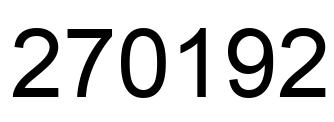 Number 270192 black image