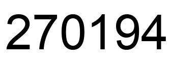 Number 270194 black image
