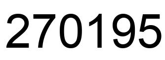 Number 270195 black image