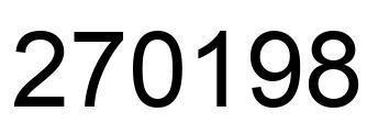 Número 270198 imagen negro