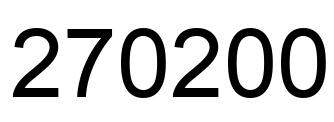 Number 270200 black image