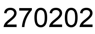 Number 270202 black image