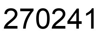 Number 270241 black image