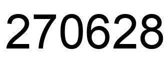 Number 270628 black image