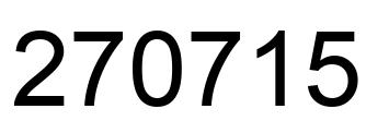 Number 270715 black image