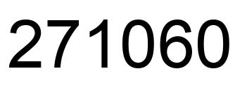 Number 271060 black image