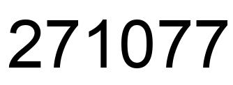 Number 271077 black image
