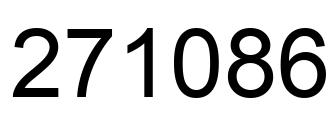 Number 271086 black image