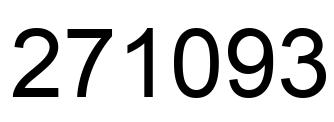 Number 271093 black image