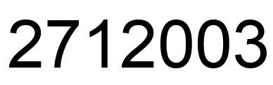 Número 2712003 imagen negro