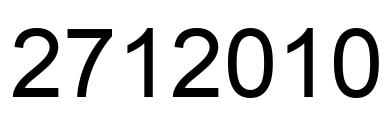 Número 2712010 imagen negro