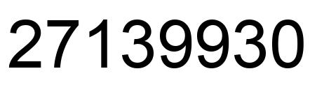 Number 27139930 black image