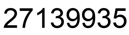 Number 27139935 black image