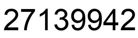 Number 27139942 black image