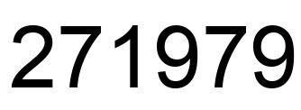 Number 271979 black image