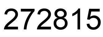 Number 272815 black image