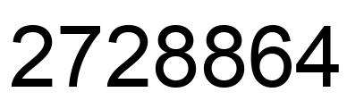 Number 2728864 black image