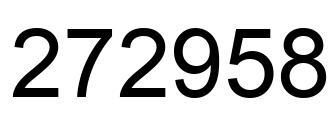 Number 272958 black image