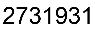 Number 2731931 black image