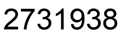 Number 2731938 black image