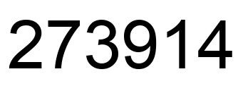 Number 273914 black image