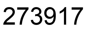 Number 273917 black image