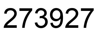 Number 273927 black image