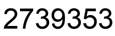 Number 2739353 black image