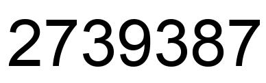 Number 2739387 black image