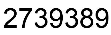 Number 2739389 black image