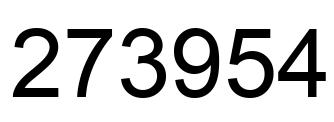Number 273954 black image