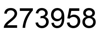 Number 273958 black image