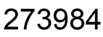 Number 273984 black image